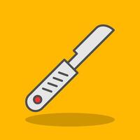 Scalpel Filled Shadow Icon vector