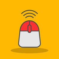 Mouse Filled Shadow Icon vector