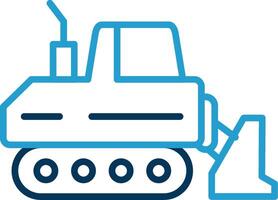 Drill Line Blue Two Color Icon vector