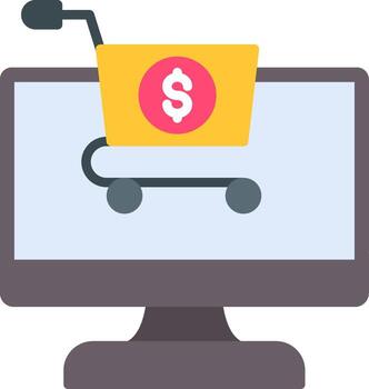 E Commerce Flat Multi Circle Icon vector