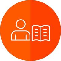 Study Line Yellow White Icon vector