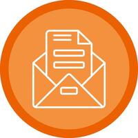 Envelope Line Multi Circle Icon vector