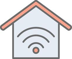 Smart Home Line Filled Light Icon vector