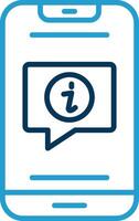 Information Line Blue Two Color Icon vector