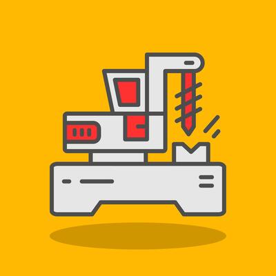 Machine Filled Shadow Icon