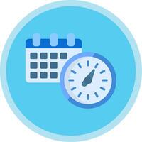 Timing Flat Multi Circle Icon vector