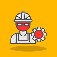 Engineer Filled Shadow Icon vector