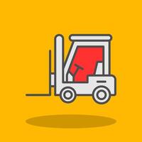 Forklift Filled Shadow Icon vector