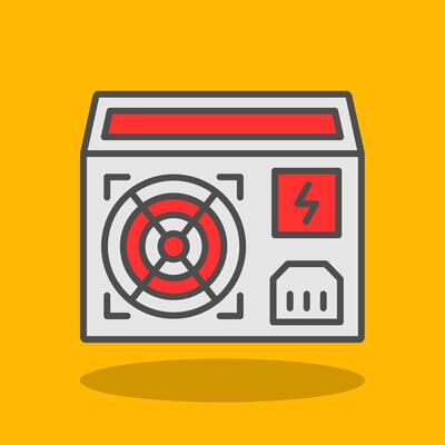 Power Supply Filled Shadow Icon