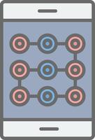 Lock Pattern Line Filled Light Icon vector