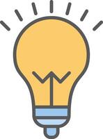 Idea Line Filled Light Icon vector