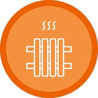 Radiator Line Multi Circle Icon vector