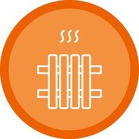 Radiator Line Multi Circle Icon vector