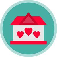 Shelter Flat Multi Circle Icon vector