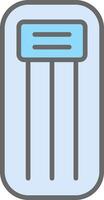 Beach Mattress Line Filled Light Icon vector