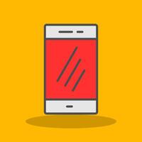 Smartphone Filled Shadow Icon vector