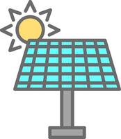 Solar Energy Line Filled Light Icon vector