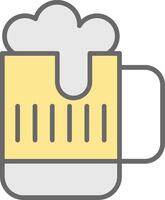 Beer Line Filled Light Icon vector