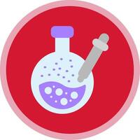 Pipette Flat Multi Circle Icon vector