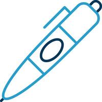 Pen Line Blue Two Color Icon vector