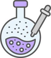 Pipette Line Filled Light Icon vector