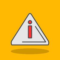 Alert Filled Shadow Icon vector