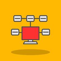 Tasks Filled Shadow Icon vector