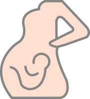 Obstetrics Line Filled Light Icon vector