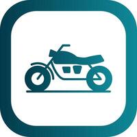 motocicletas glifo degradado esquina icono vector