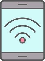 Wifi Line Filled Light Icon vector