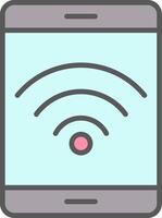 Wifi línea lleno ligero icono vector