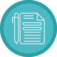 Document Line Multi Circle Icon vector