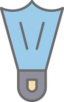 Flippers Line Filled Light Icon vector
