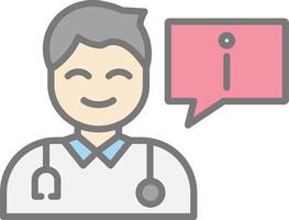 Medical Information Line Filled Light Icon vector