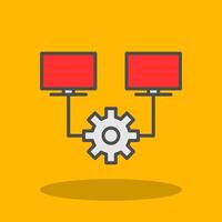 Multitask Filled Shadow Icon vector