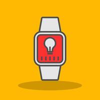 Wristwatch Filled Shadow Icon vector