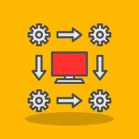 Workflow Filled Shadow Icon vector