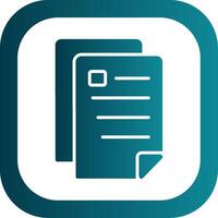 Document Glyph Gradient Corner Icon vector