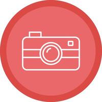 Camera Line Multi Circle Icon vector