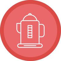 Electric Kettles Line Multi Circle Icon vector