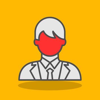 Manager Filled Shadow Icon vector