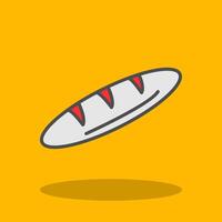 Baguette Filled Shadow Icon vector