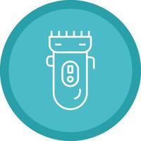 Electric Shaver Line Multi Circle Icon vector