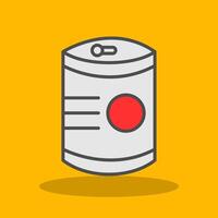 Tinned Food Filled Shadow Icon vector