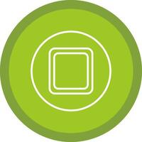 Stop Button Line Multi Circle Icon vector
