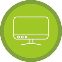 Tv Line Multi Circle Icon vector