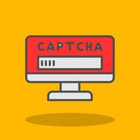 Captcha Filled Shadow Icon vector