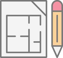 Architectural Terms Line Filled Light Icon vector