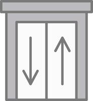 Elevator Line Filled Light Icon vector