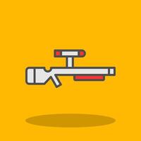 Shotgun Filled Shadow Icon vector